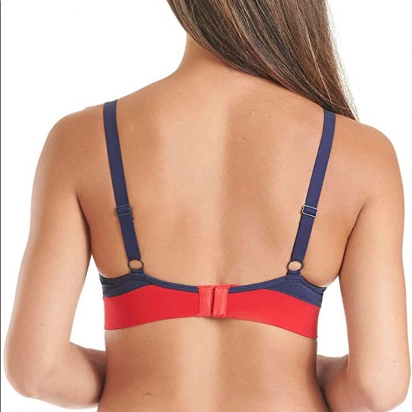 NIB 2-Pack Women’s Size Small Tommy Hilfiger Seamless Bras In White And Navy - Picture 2 of 8